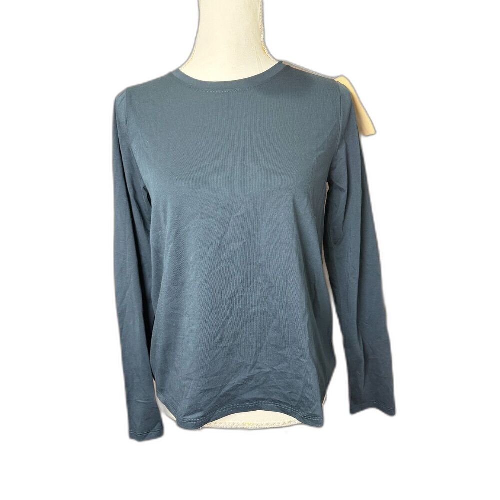 Eileen Fisher Organic Cotton Round Neck Long-Sleeve Tee Size XS NWT $98 retail